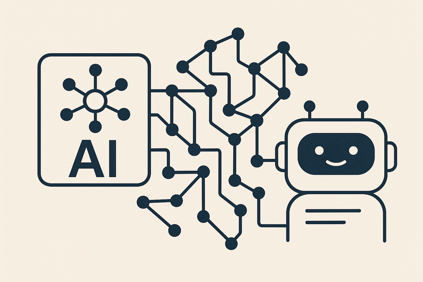 A robot connected to a neural network